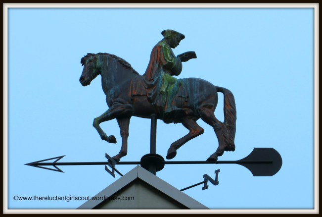 Book-reading horse-rider, Vancouver, BC.