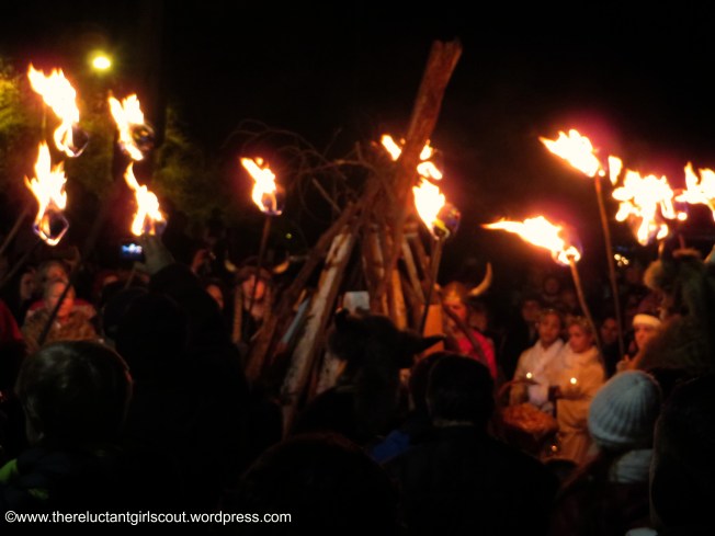 Vikings lighting the jule fire, Poulsbo, WA